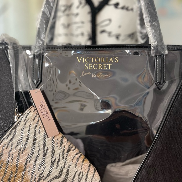 NWT Victoria’s Secret Limited Edition X-Large Tote Bag With Detachable Wristlet - Picture 4 of 13